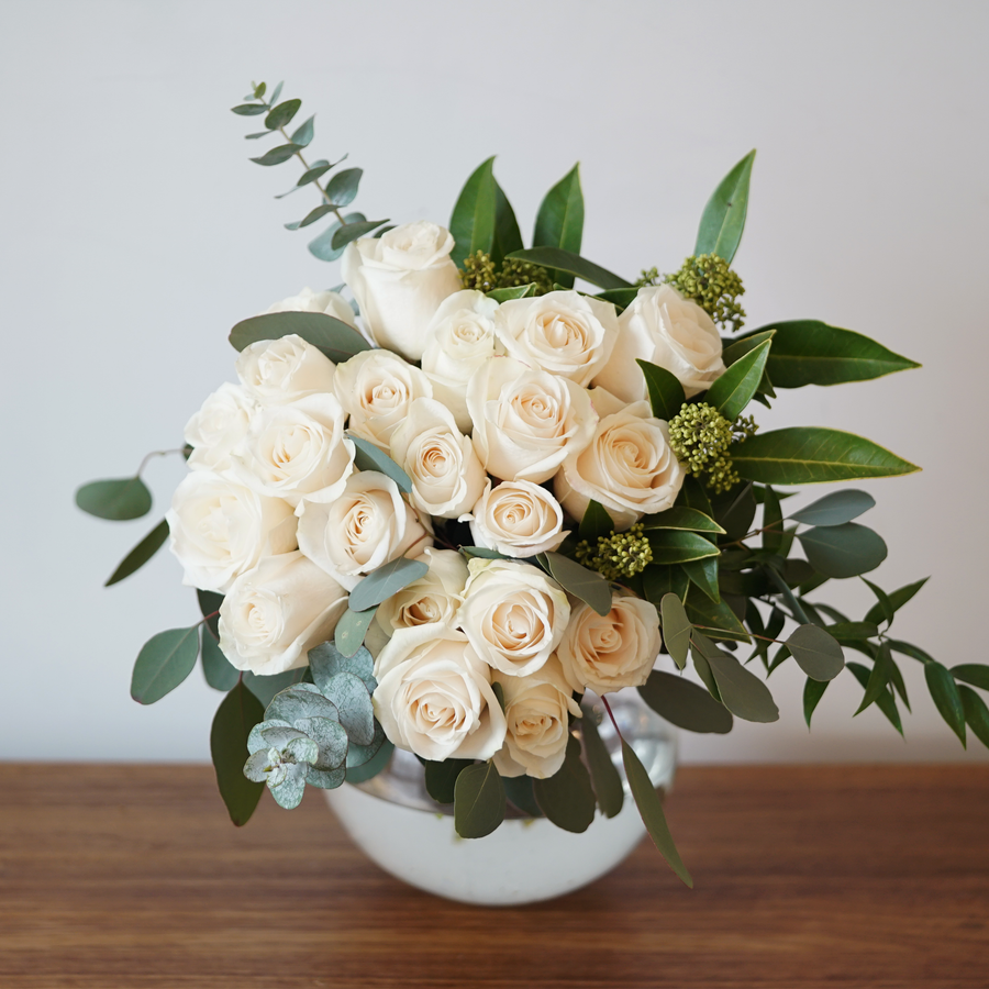 EB_Two Dozen White roses