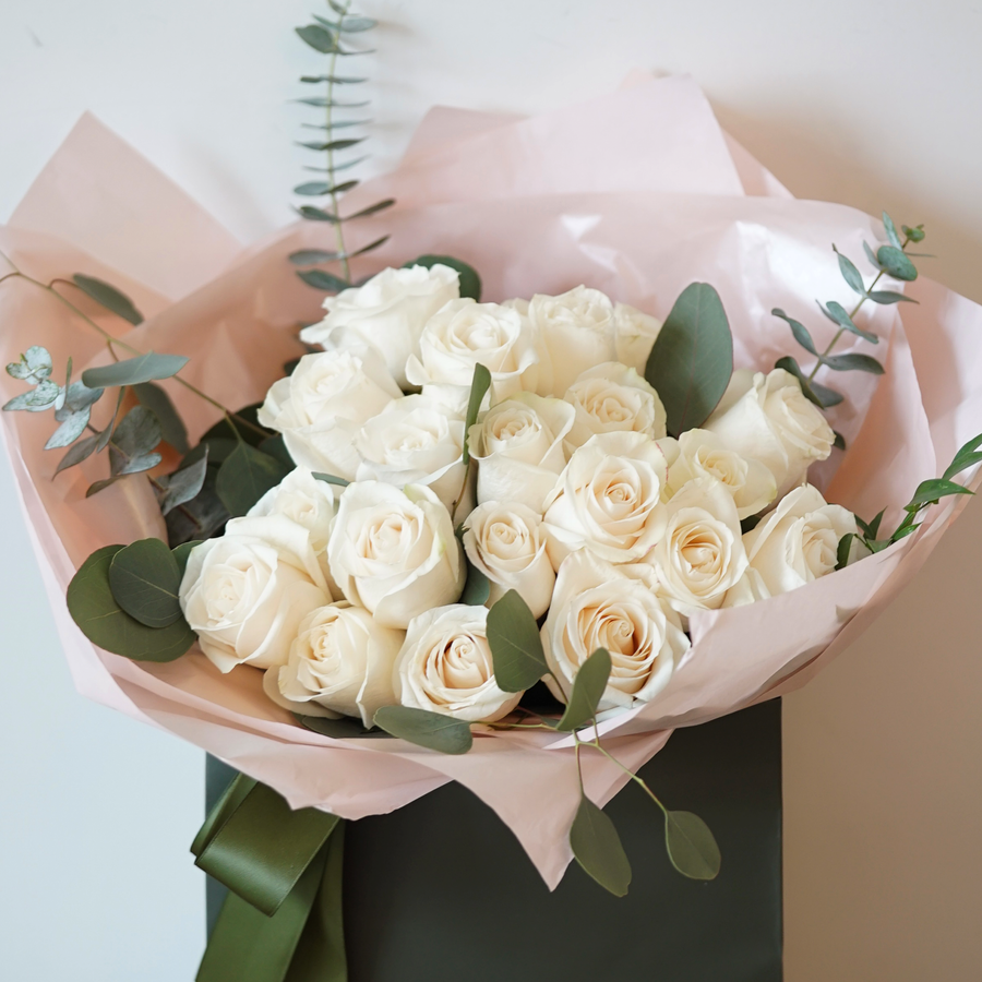 EB_Two Dozen White roses