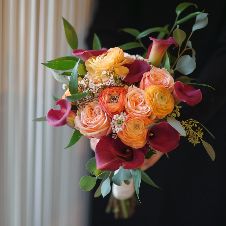 WB_ Peach & Orange Wedding Bouquet