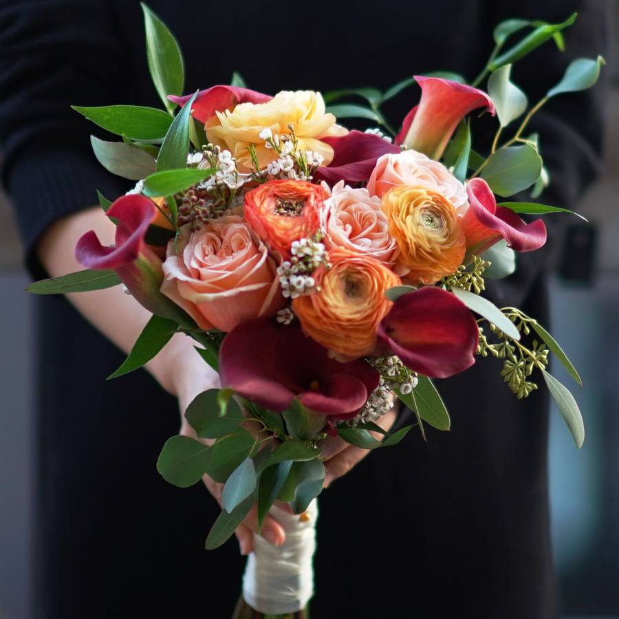WB_ Peach & Orange Wedding Bouquet