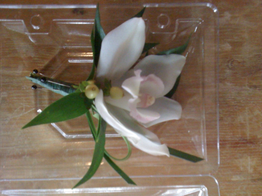 WC-Cymbidium Orchid Chest Corsage