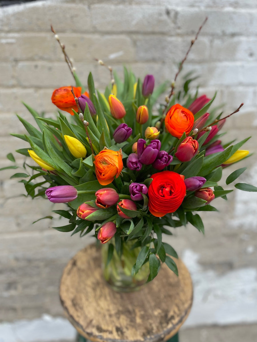 EA-Mixed Tulips in a Vase